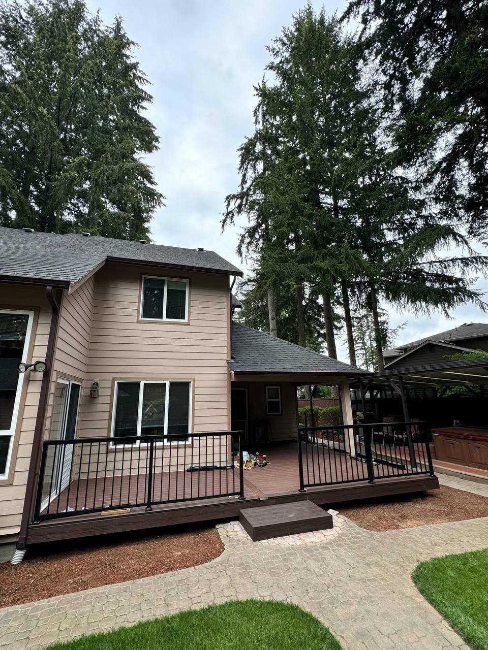 House exterior with deck and railing