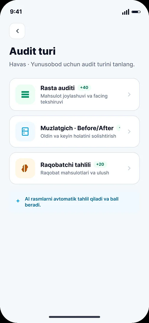 Audit turini tanlash