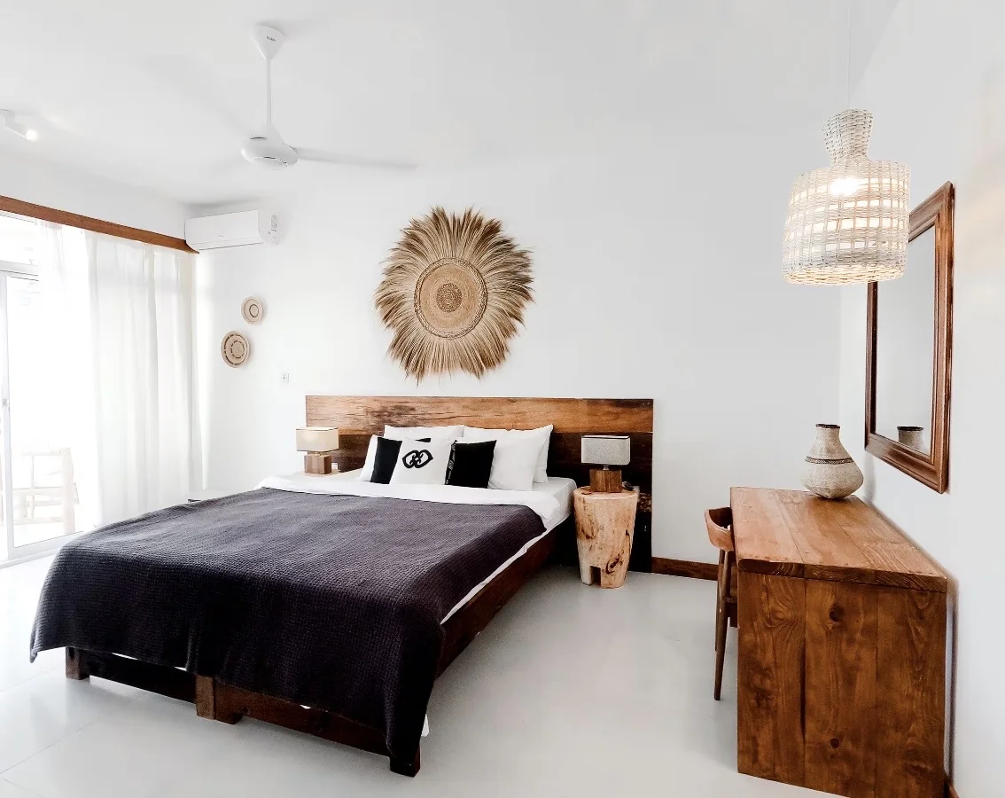 A bedroom at the villa
