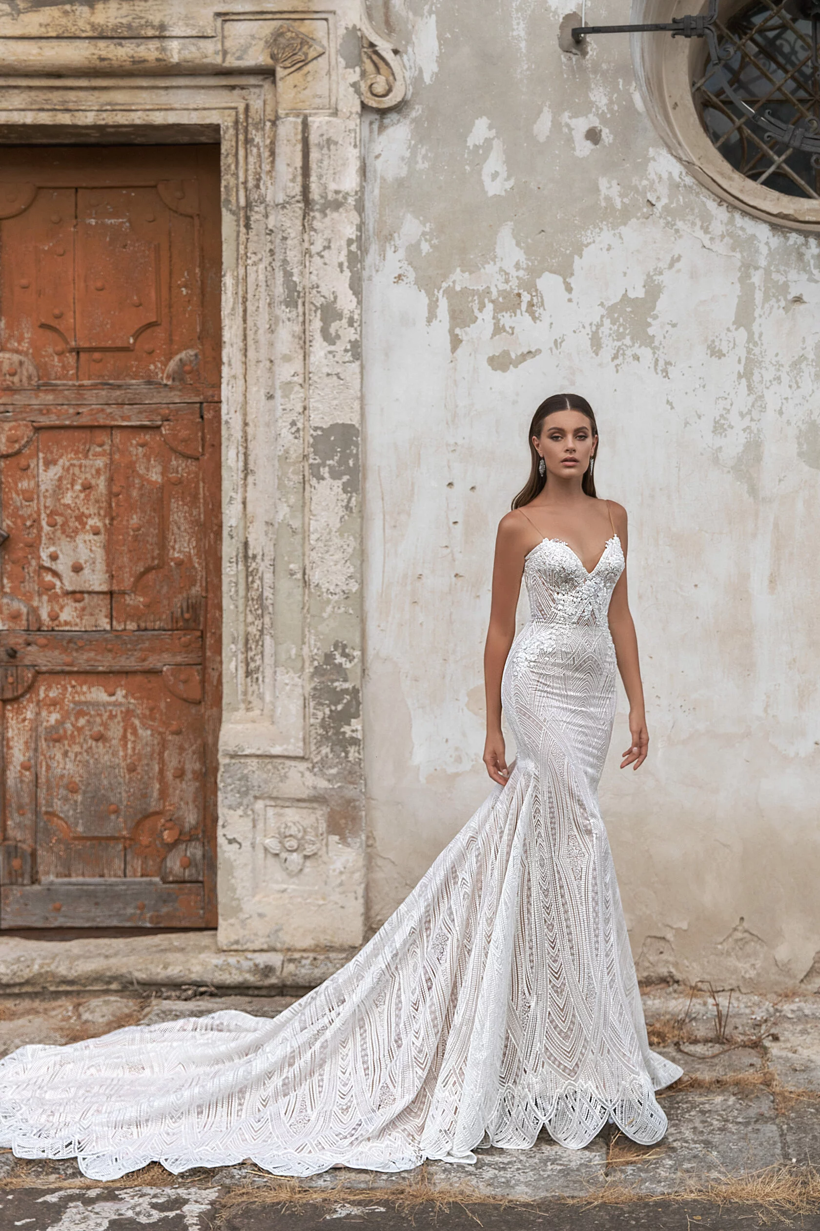 Boho Lace Strapless Lace Mermaid Dress With Spaghetti Straps And Laces Long  Beach Bridal Gown With Pattern And Applique Perfect For Middle Eastern  Brides 2022 Summer Collection From Chicweddings, $193.03 | DHgate.Com