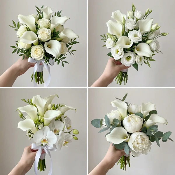 Белые букеты Mad Peony