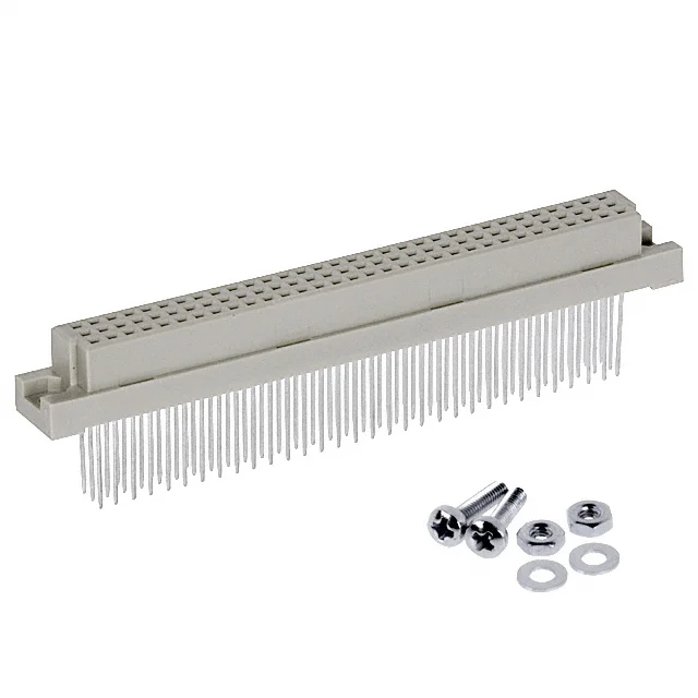DIN 41612 Type C connector pair with board-termination contacts