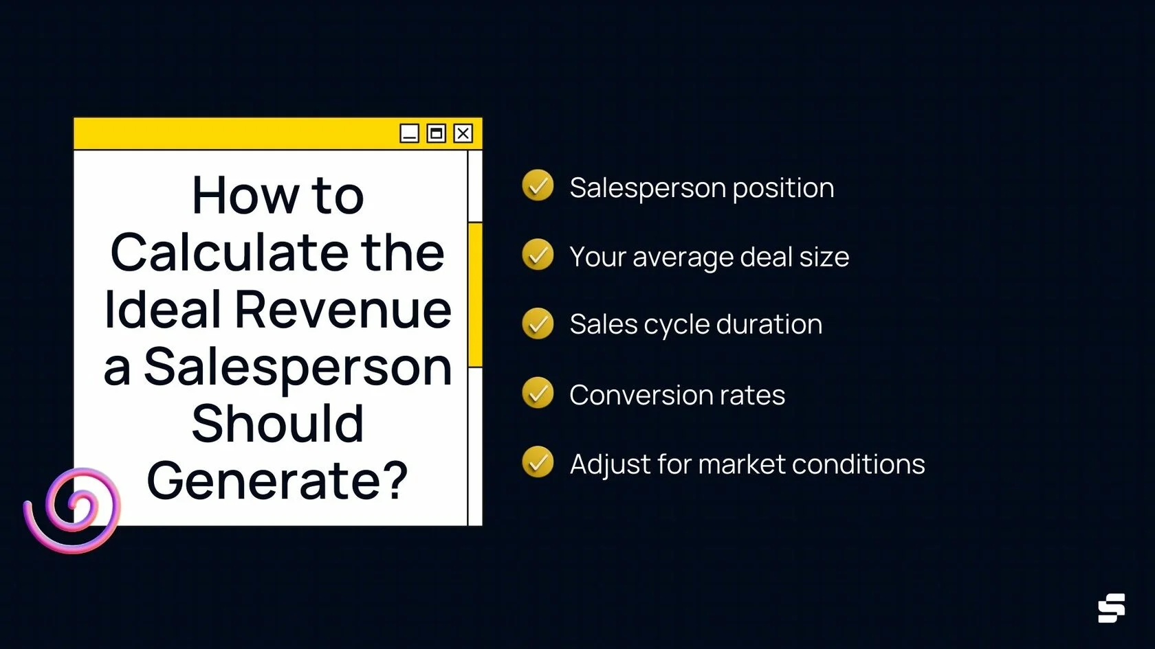 how much revenue should a salesperson generate