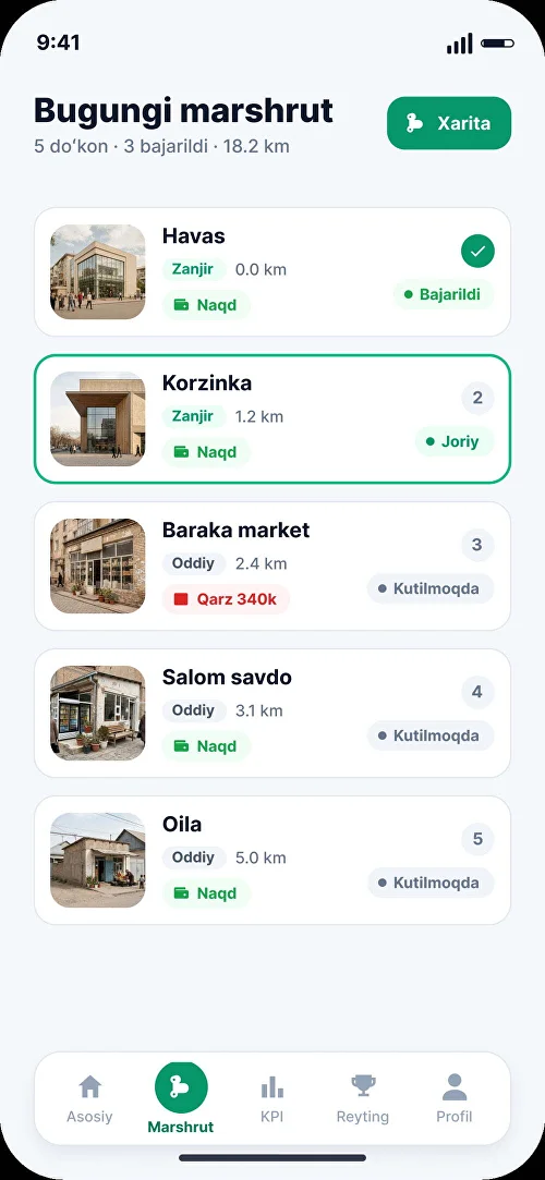 Marshrutlar ro‘yxati