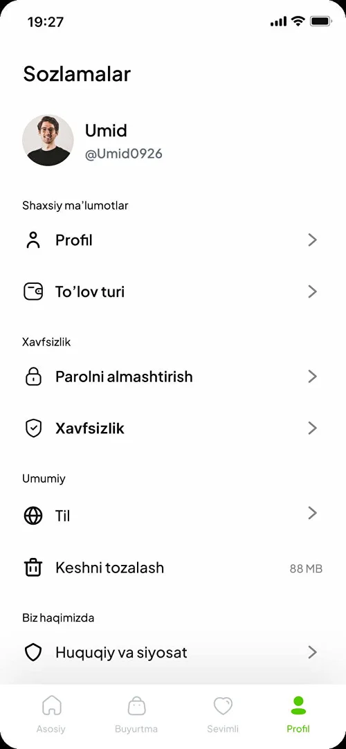 Foydalanuvchi profili