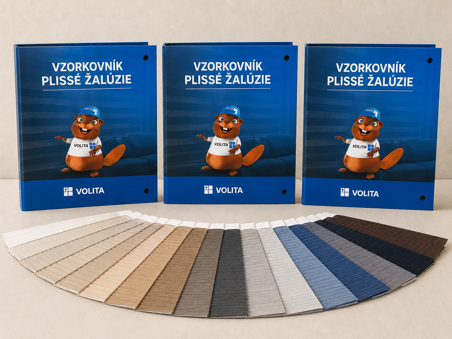 Vzorníky materiálů a barev pro plisé žaluzie