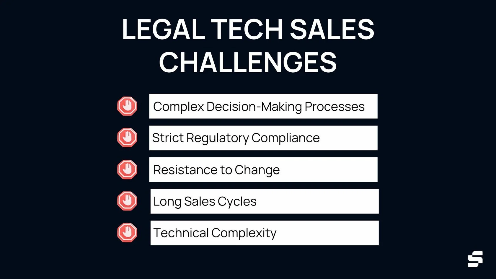 legal tech sales challenges