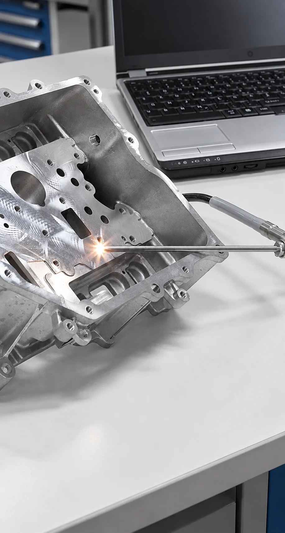 Practical borescope inspection of a metal casting