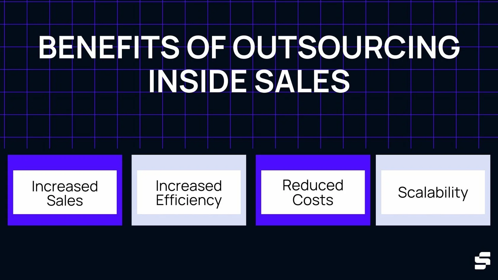 Benefits of outsourcing inside sales infographic