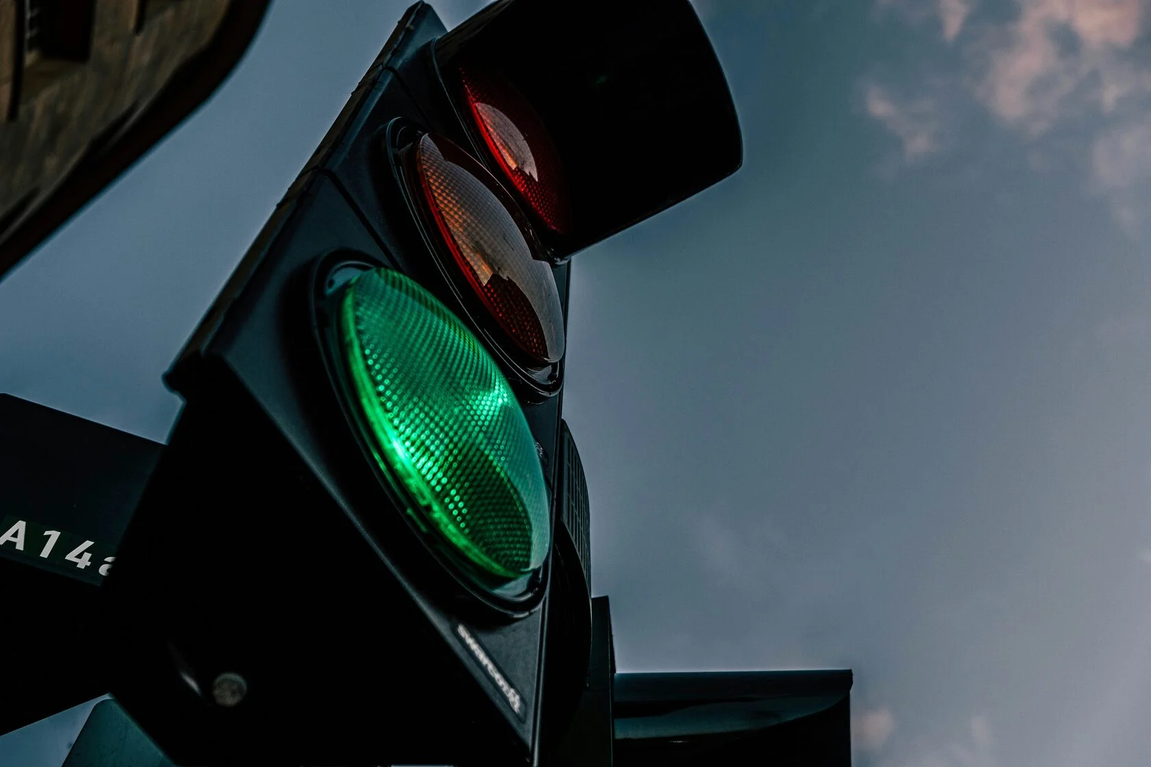 Traffic light showing green — the account status language used across this site