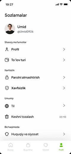 Onboarding: ilova orqali tez va qulay xarid