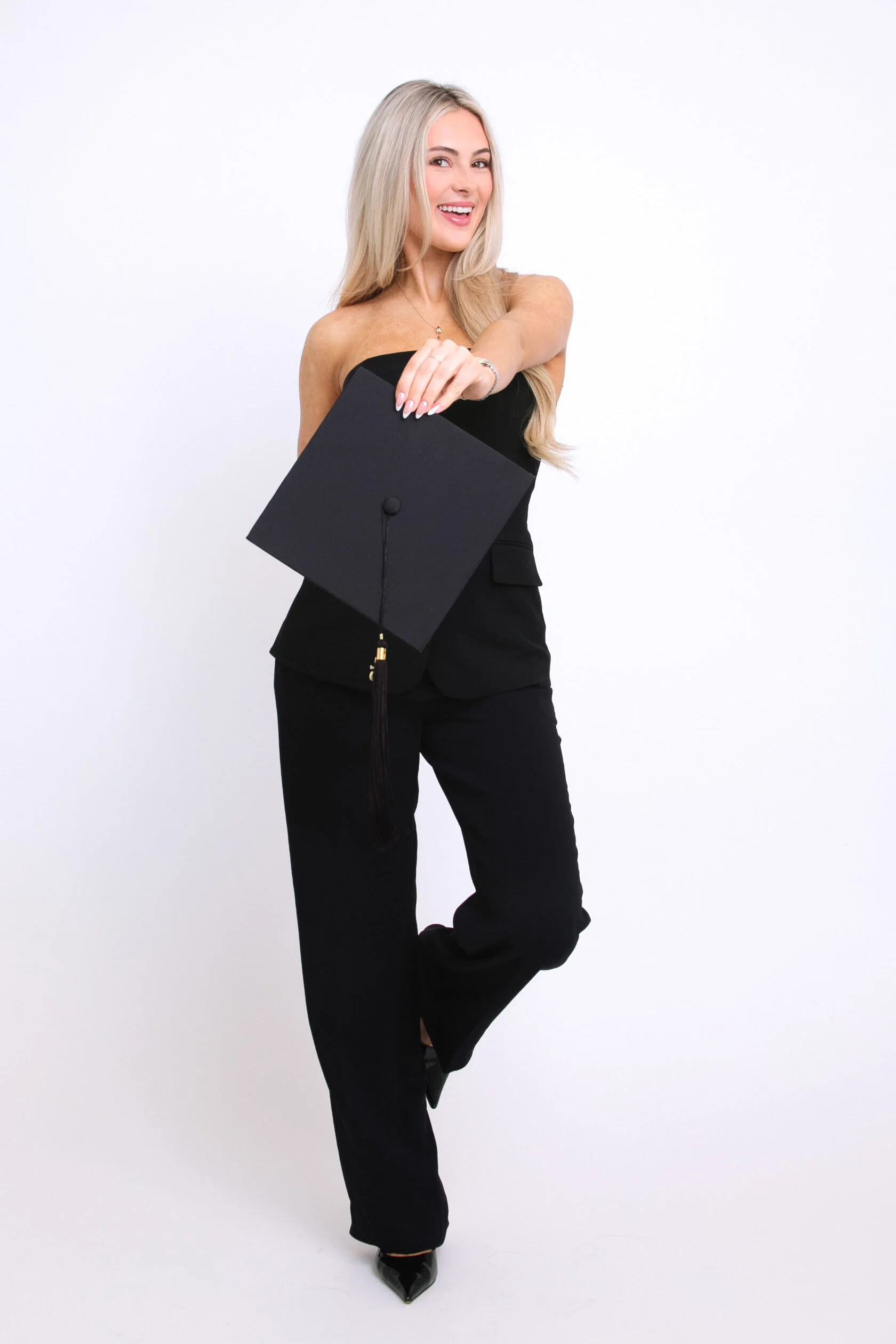 Graduation portrait session with cap and gown in San Francisco