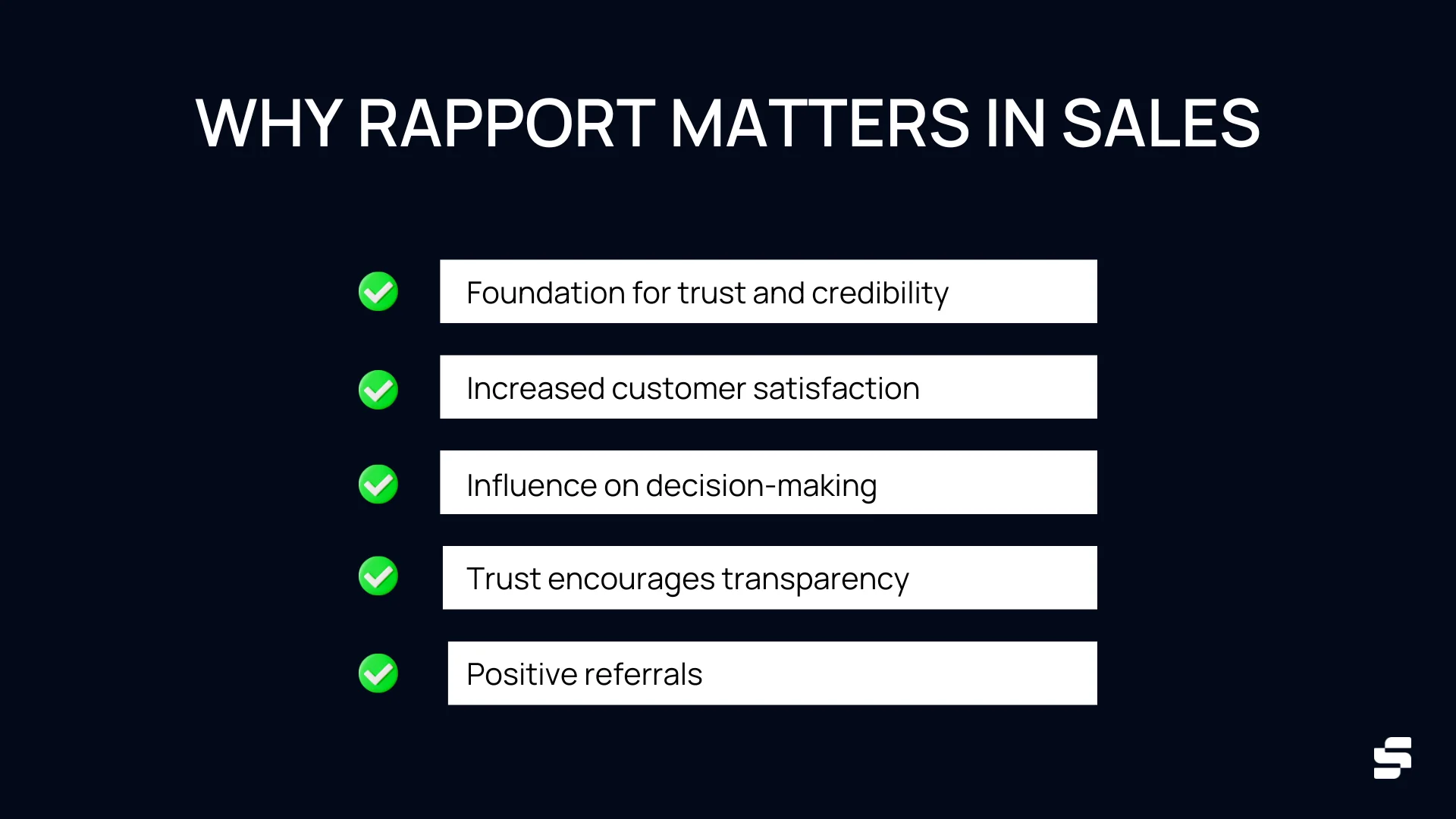 why rapport matters