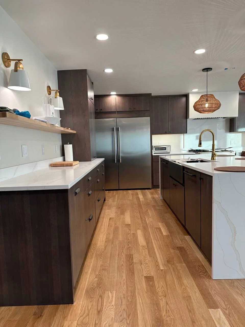 Dark cabinet kitchen