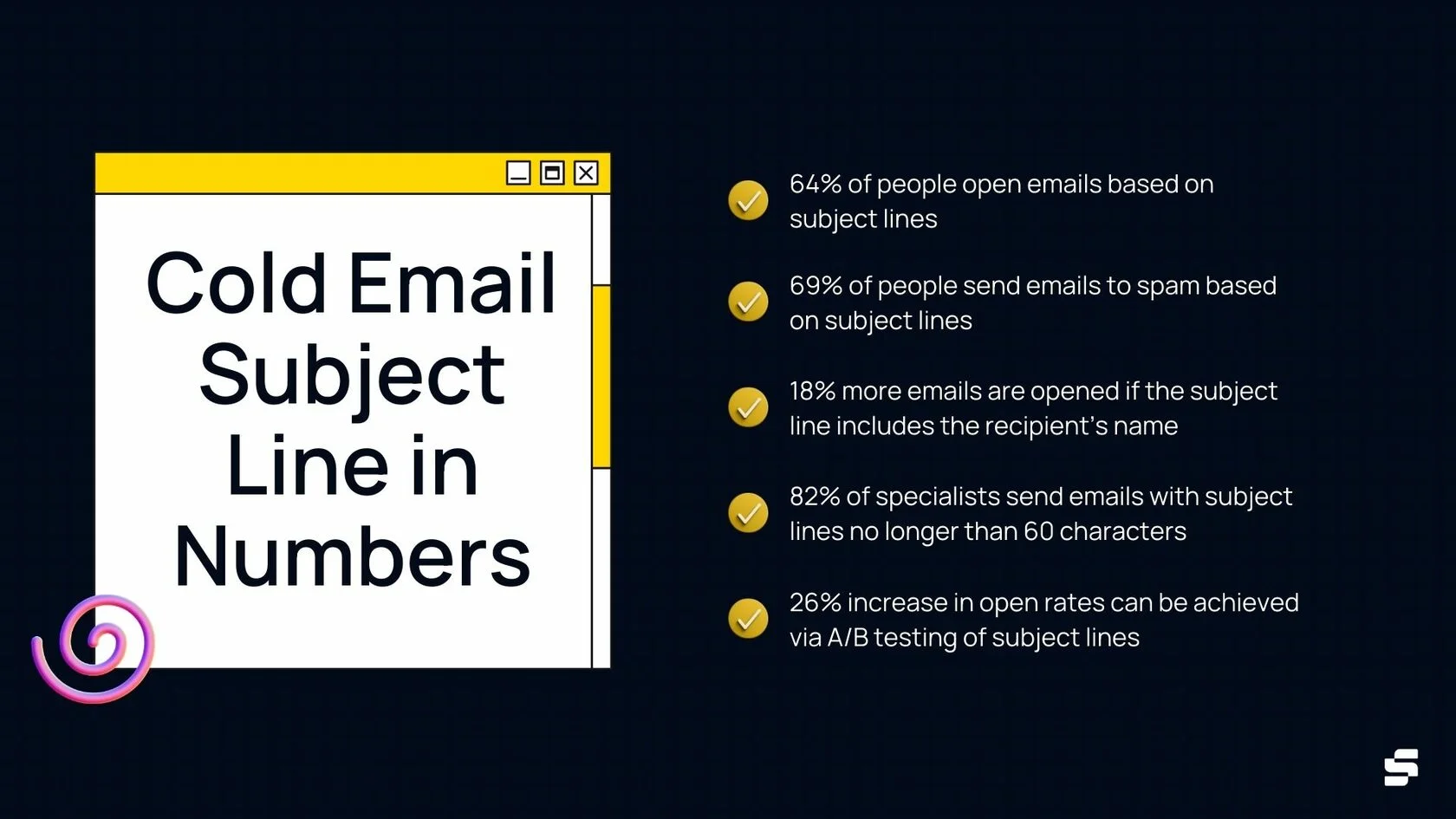 cold email subject line infographic