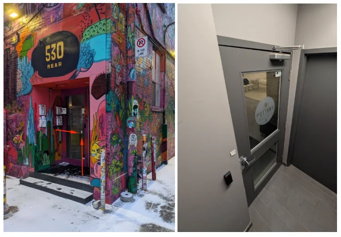 Pottery Studio 1 entrance door