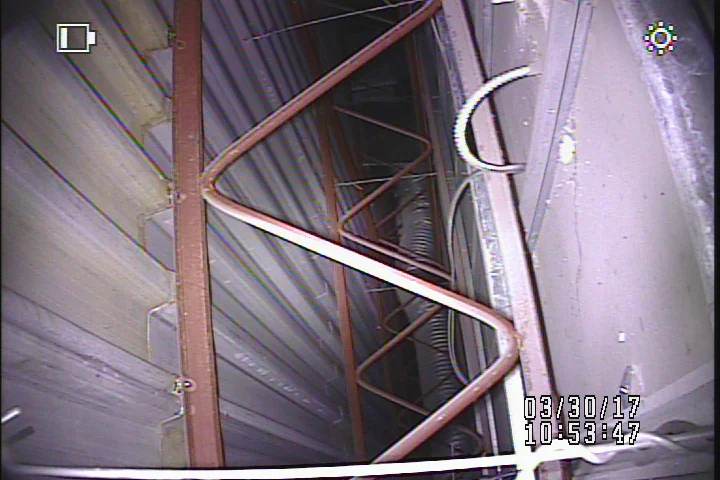Tactical pole camera ceiling inspection snapshot