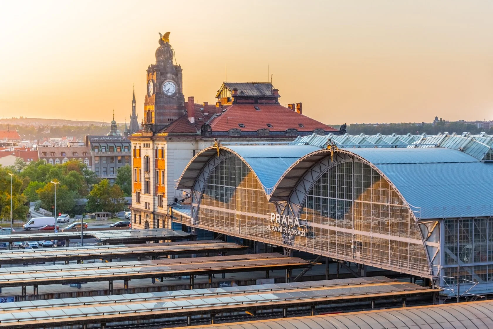 What time do the trains stop in Prague?