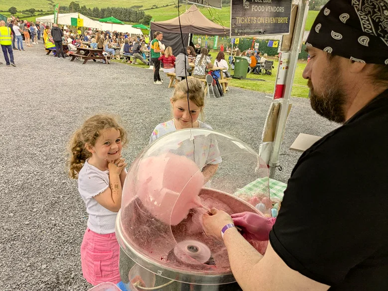 Irish Clouds candy floss workshop at a festival