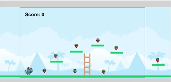Platformspil bygget i GDevelop