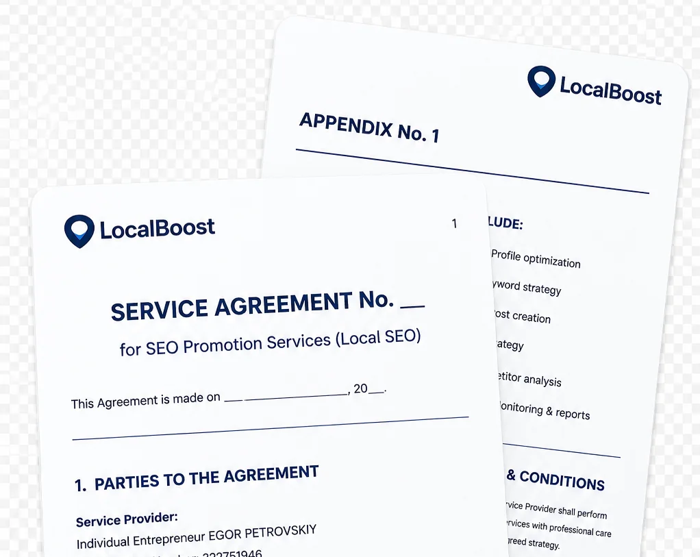 LocalBoost service agreement
