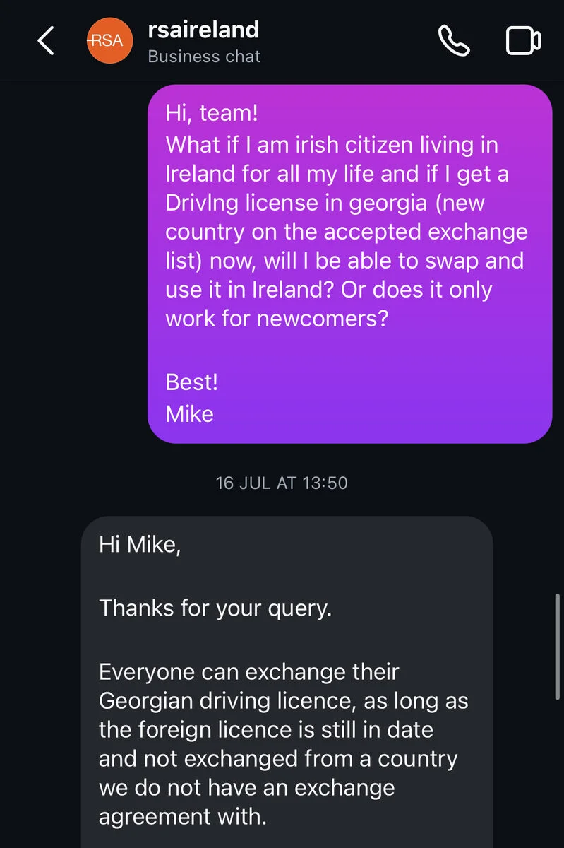 How to Exchange Your Georgian License for an Irish License – No Exams!