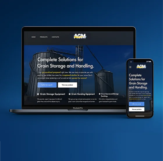Ag Motion website — homepage and hero section