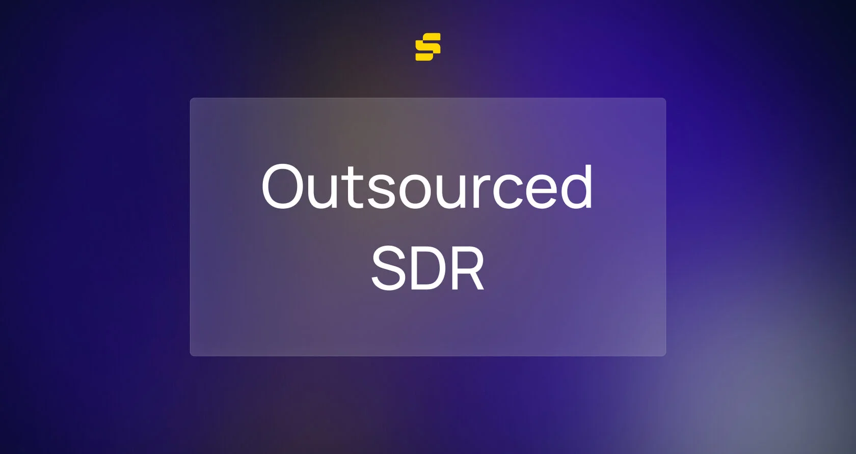 outsourced sdr