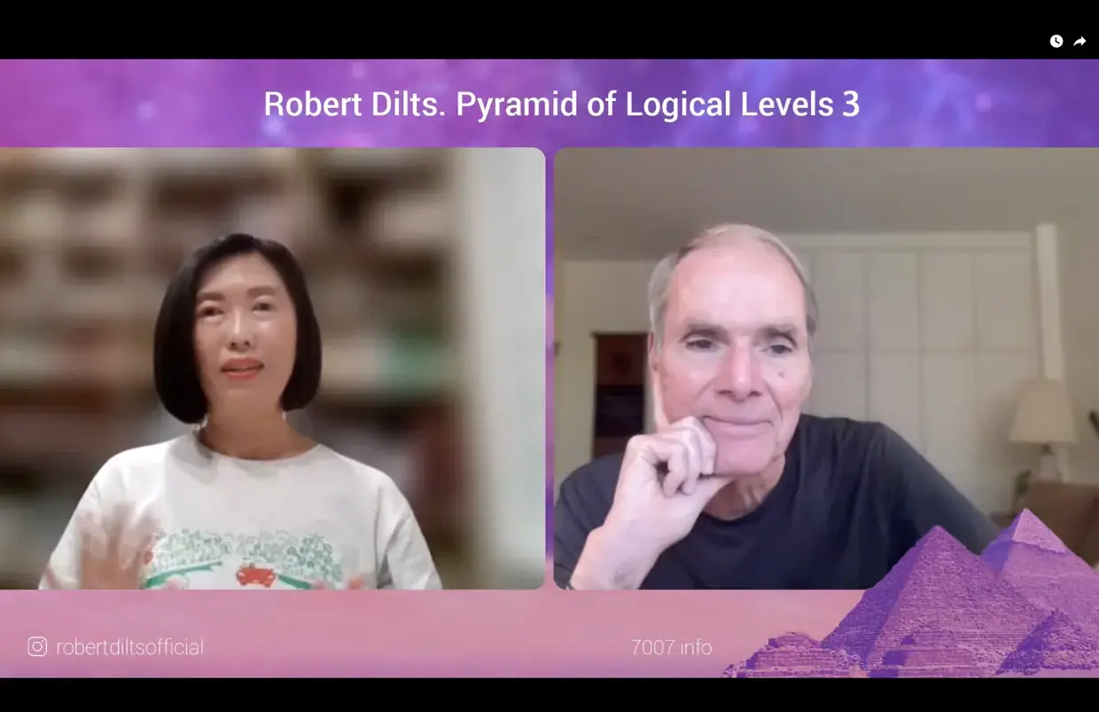 Robert Dilts with a workshop participant