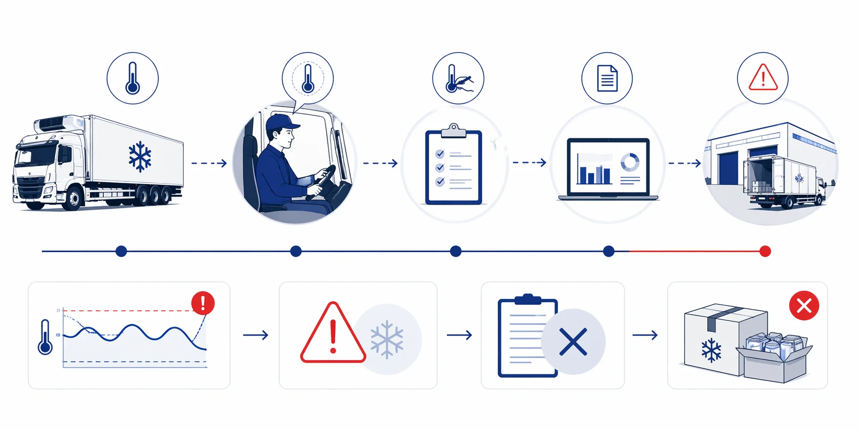 Kühltransport mit digitaler Temperaturkontrolle und GPS-Tracking
