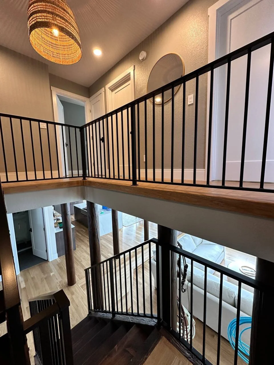 Custom stair railing rebuild