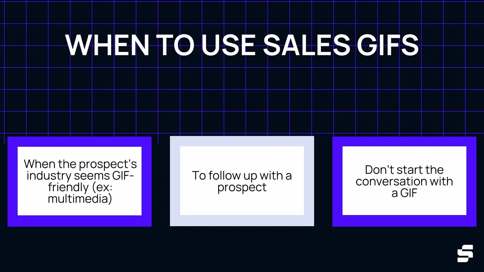 when to use sales gifs infographic