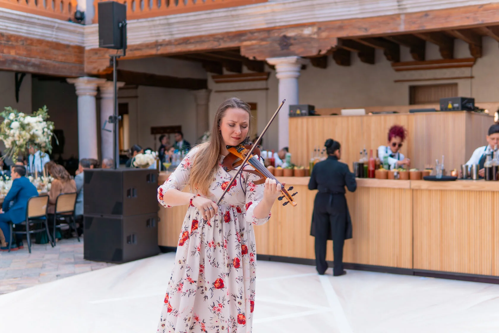 Live violin at Hacienda Zotoluca