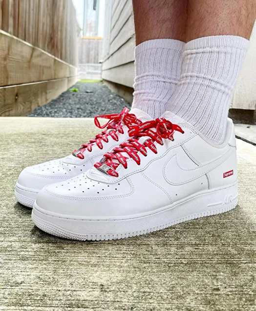 Купить NIKE AIR FORCE 1 LOW SUPREME - MINI BOX LOGO WHITE - 100