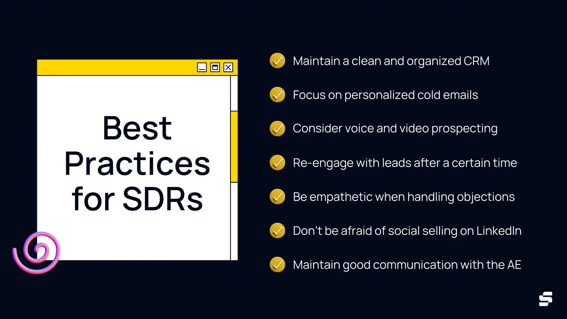 Best Practices for SDRs