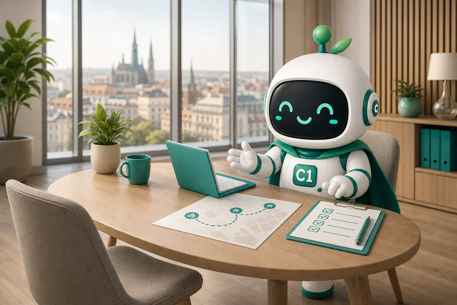 Маскот CENTR1 проверяет продление полиса, срок и документы для ВНЖ