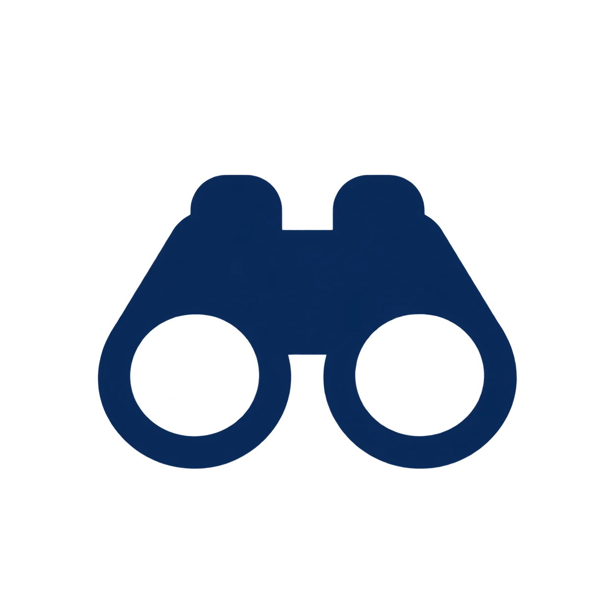 Simple navy binoculars illustration
