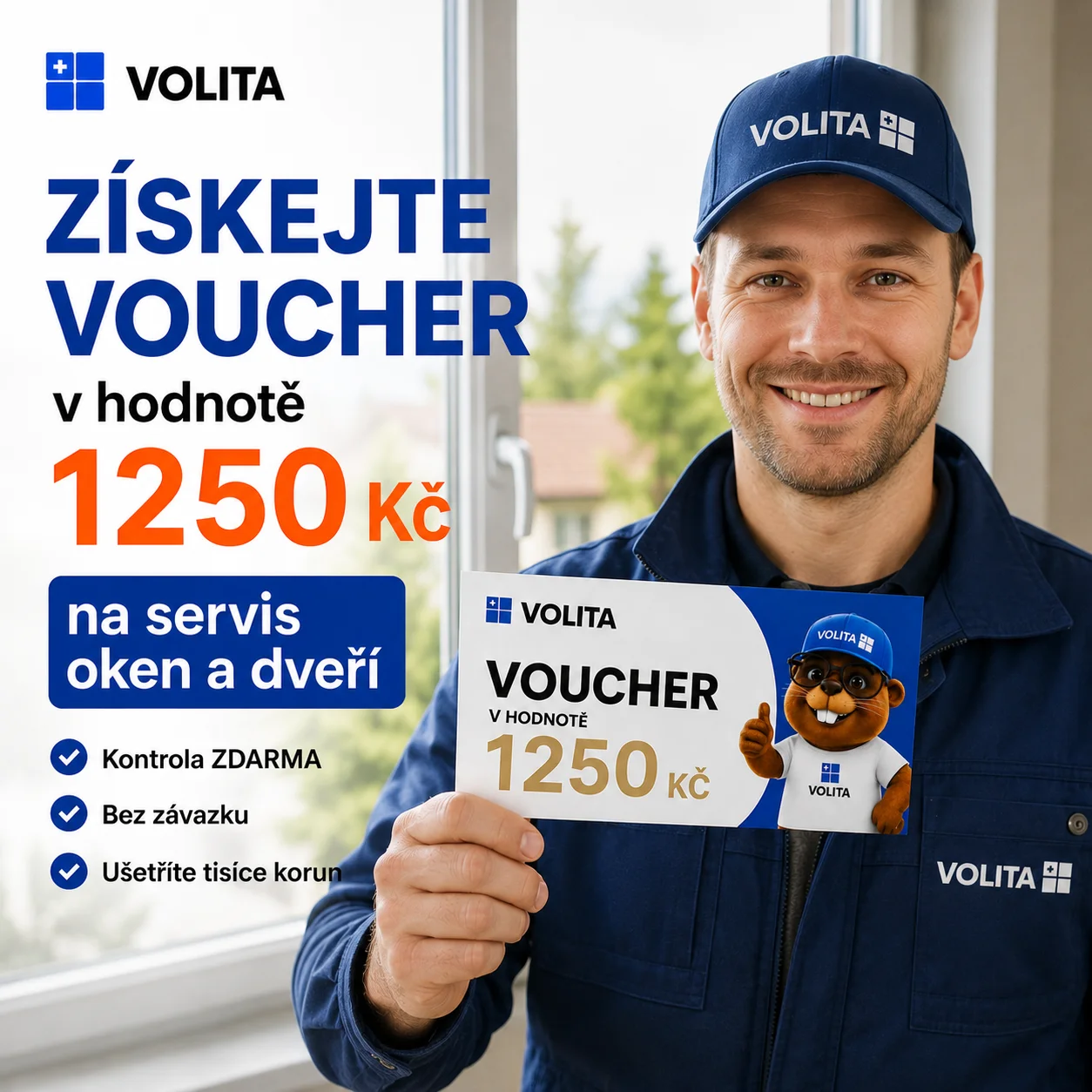 Voucher Volita na servis oken nebo dveří