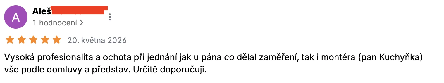 Google recenze zákazníka Volita