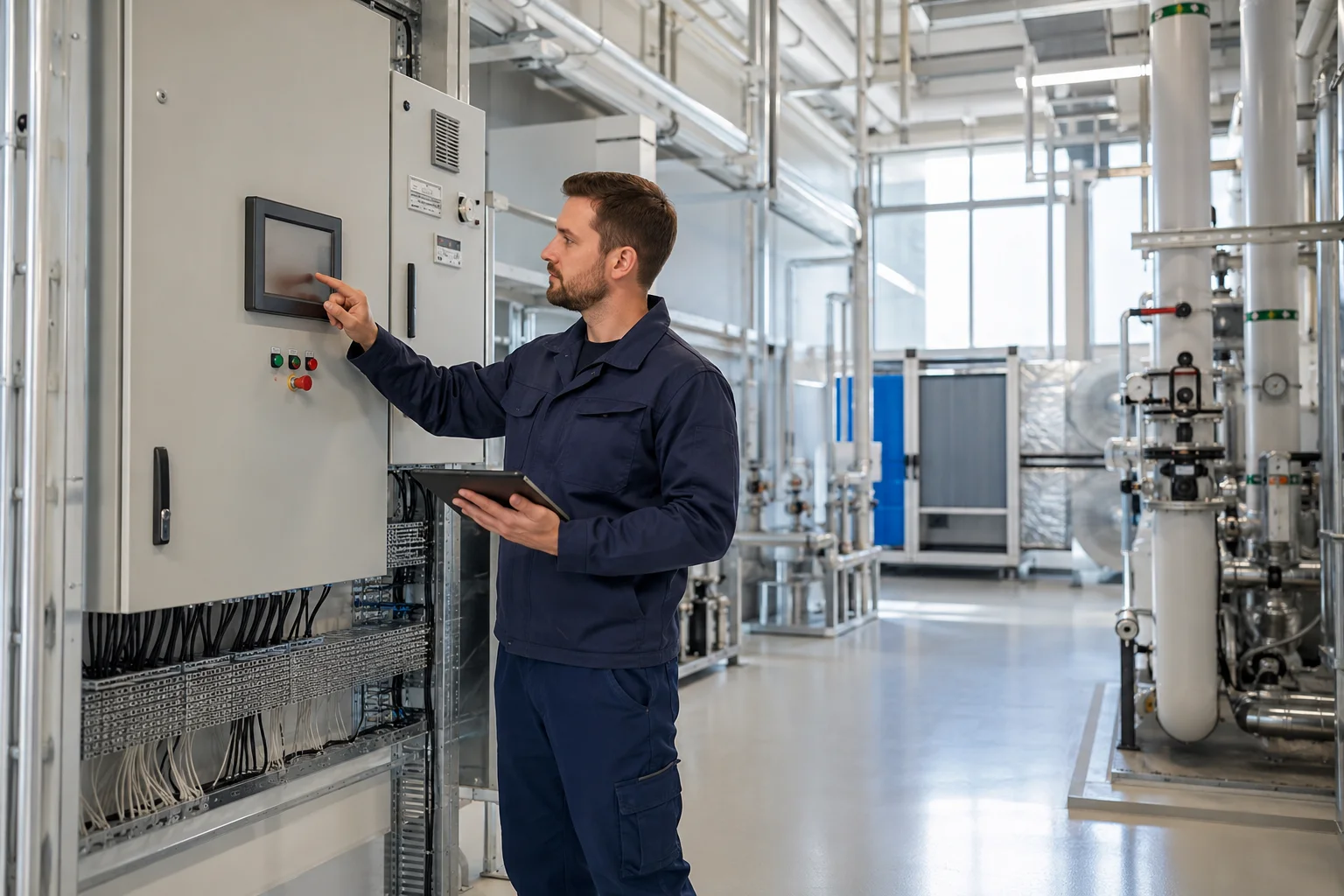 Qualified technicians installing low-current and building automation infrastructure