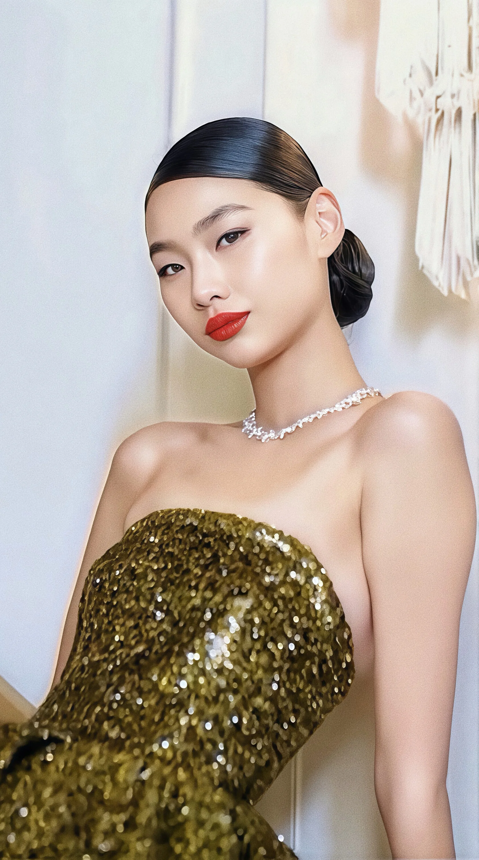 Actress Hoyeon Jung preparing for the BAFTA Awards with Lancôme, filmed by We Stream