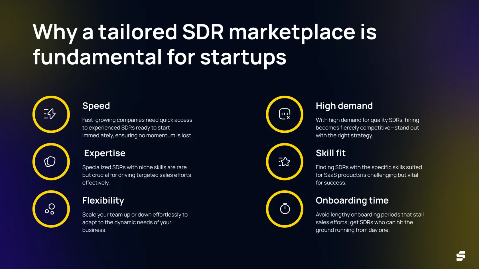 Why a tailored SDR marketplace is fundamental for startups