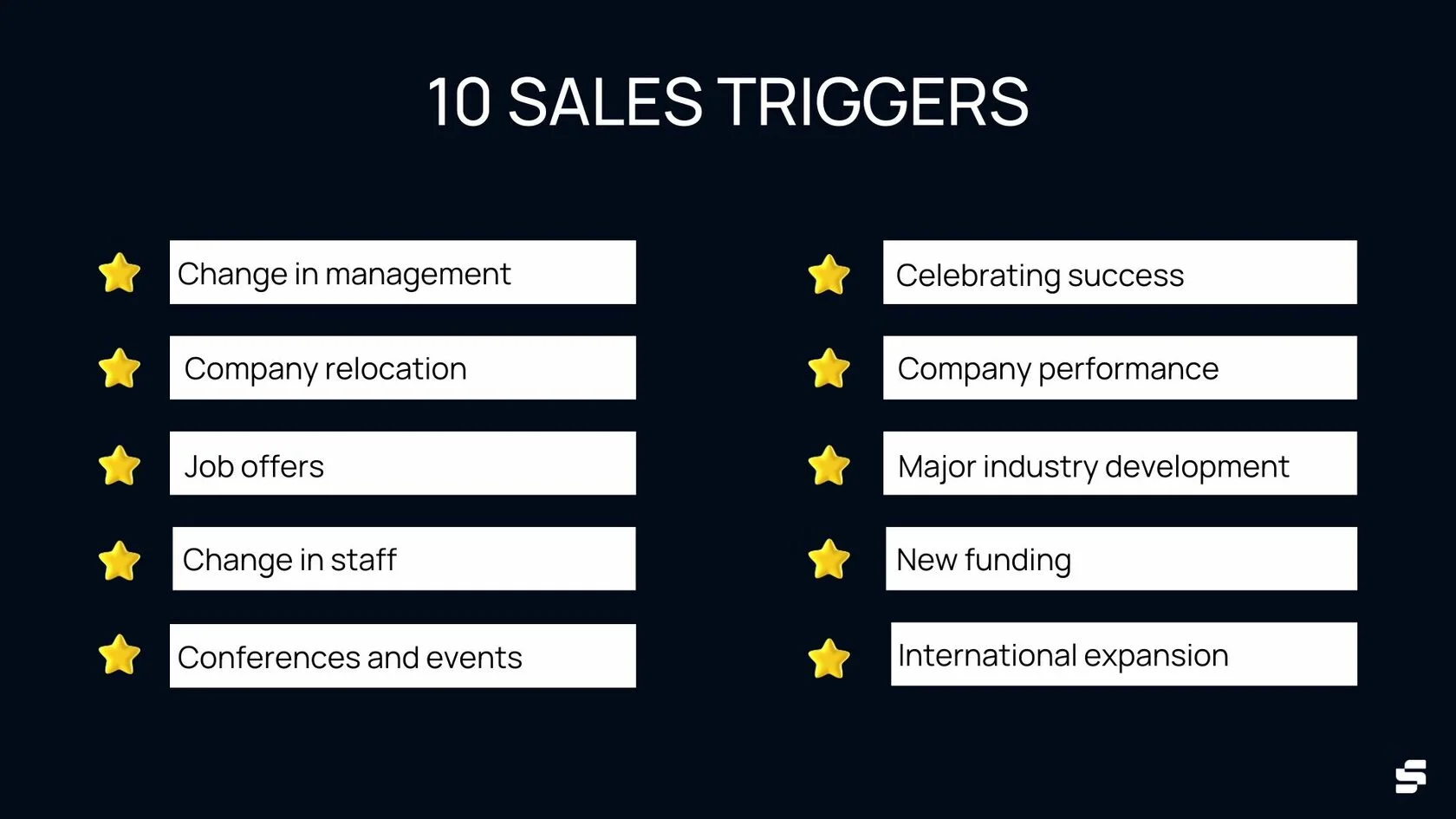 sales triggers