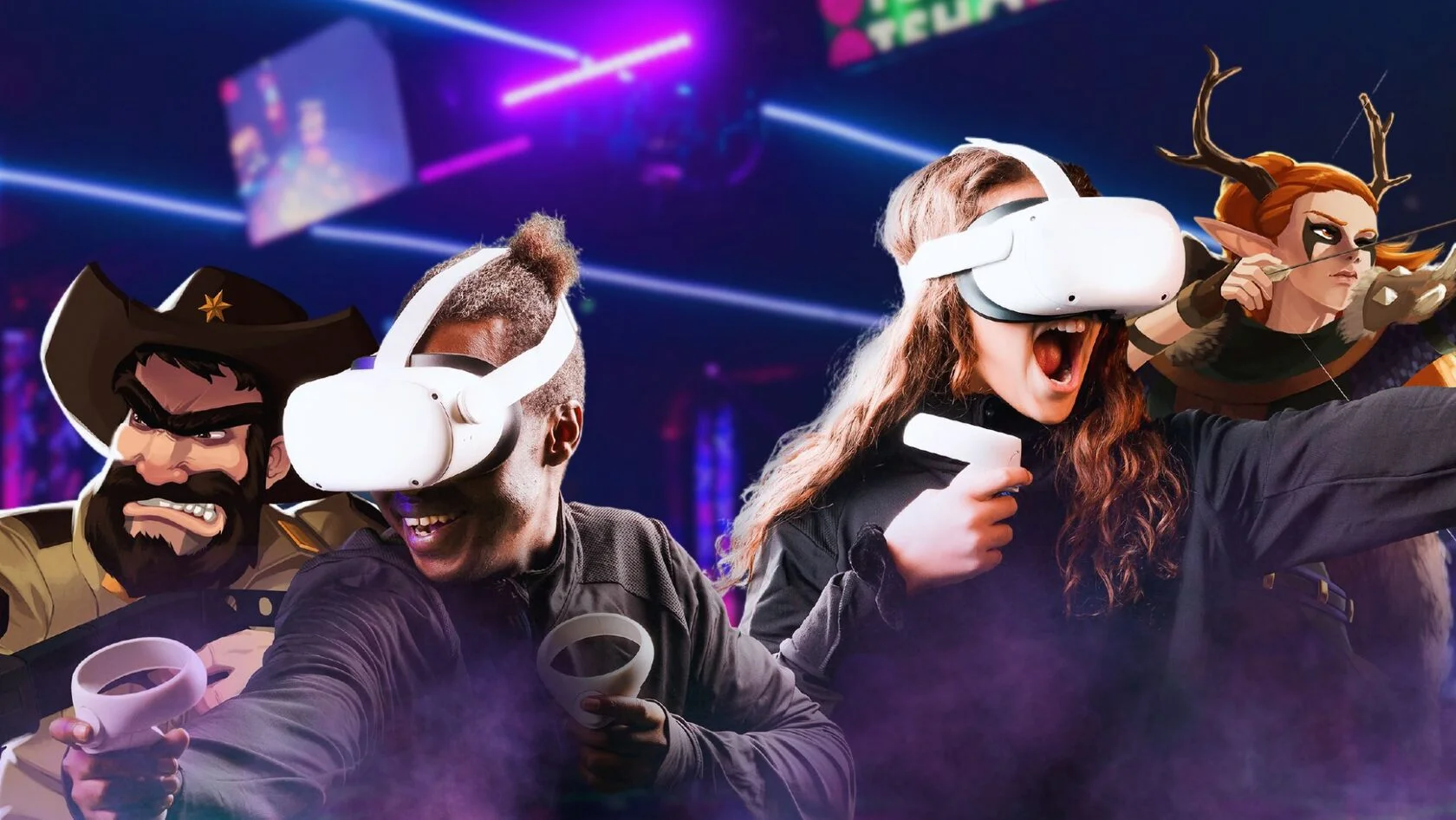 Wireless VR arena games for kids birthday party
