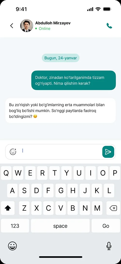 Mutaxassis bilan chat