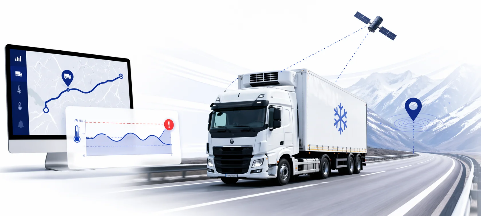 GPS für Kühltransporte mit Live-Standort und Temperaturüberwachung