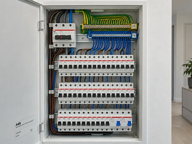 Tablou electric trifazat pentru casă la sol