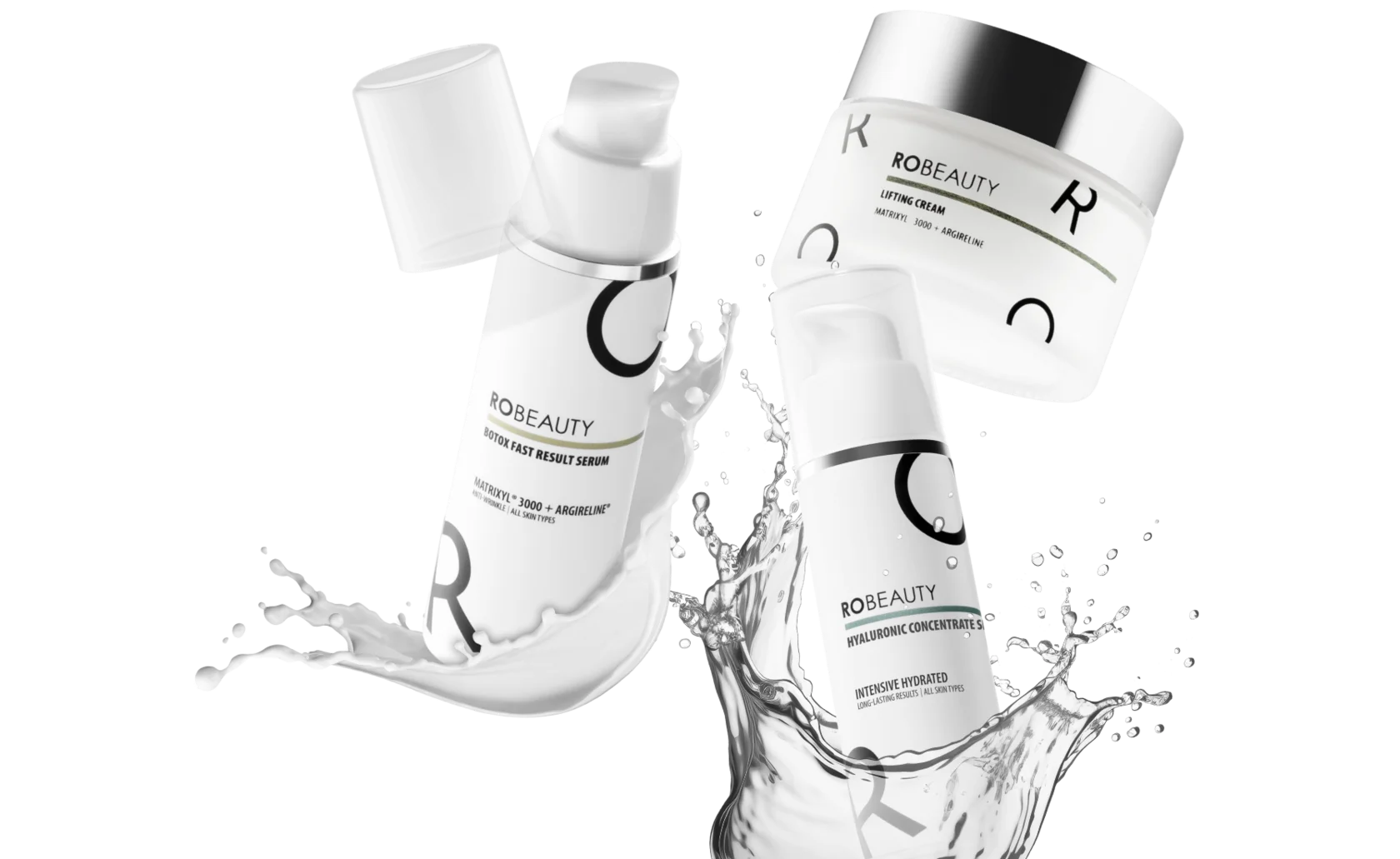Botox Fast Result Serum, Lifting Cream Matrixyl 3000 + Argireline та Hyaluronic Concentrate Serum ROBEAUTY