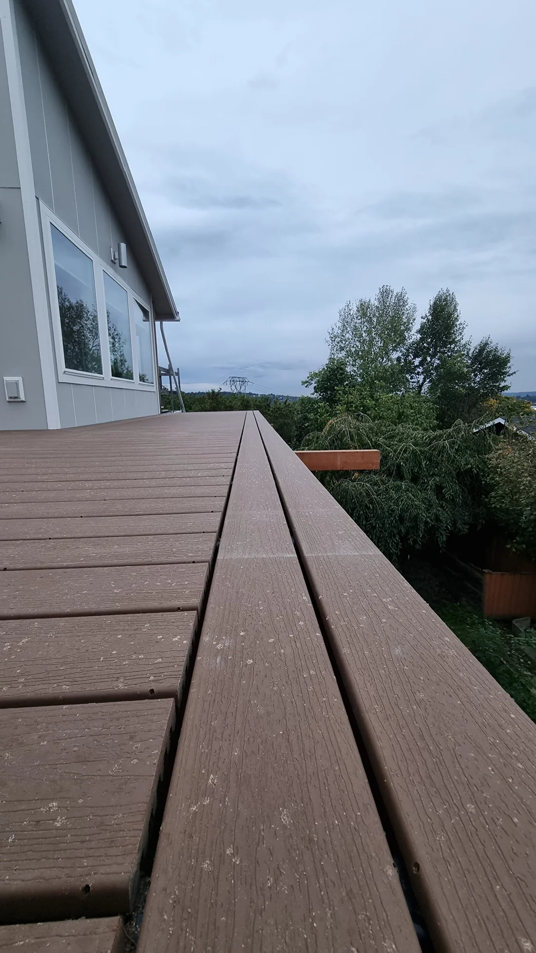 Composite deck overlooking the greenbelt
