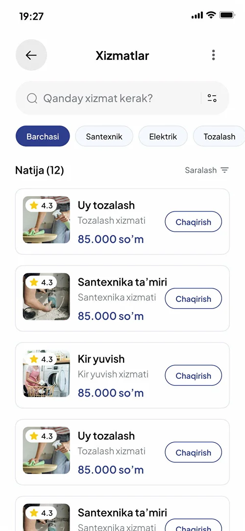 Xizmatlar ro'yxati